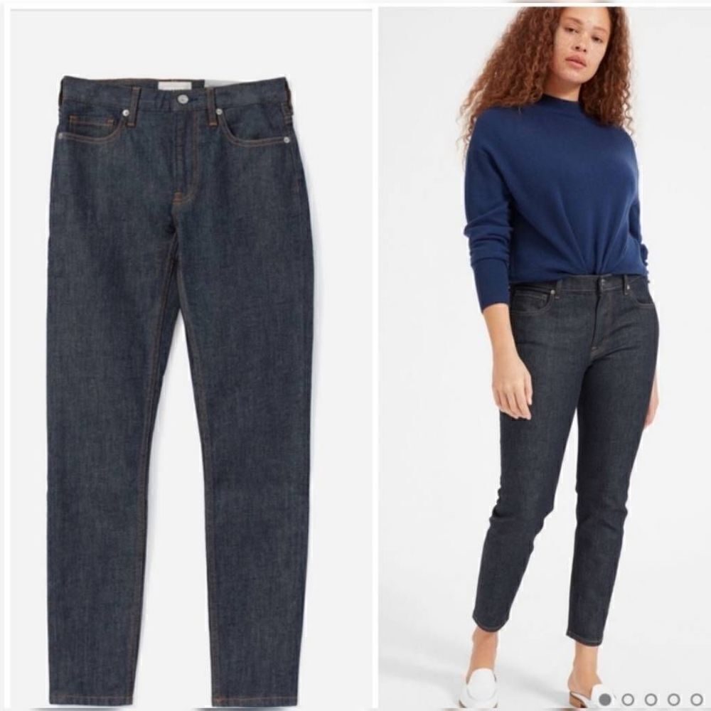 Everlane High Rise Skinny Ankle Dark Denim size 25